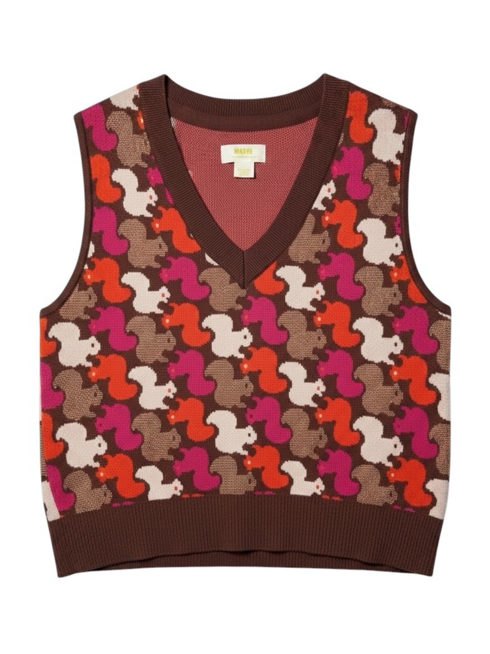 Anthropologie Maeve Vera Squirrel Metallic Sweater Vest Size Medium